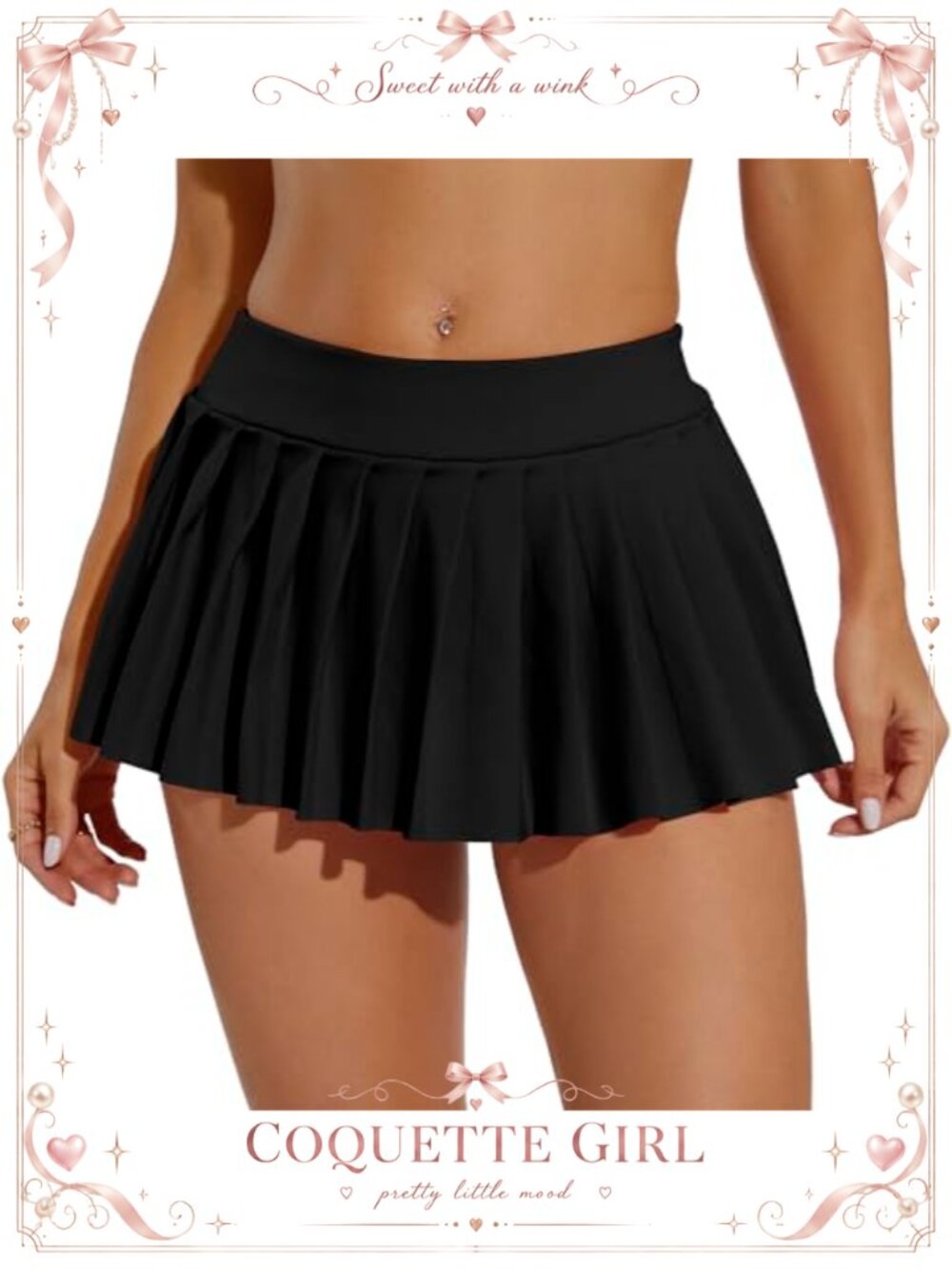 Women's Mini Skirt Elastic Waist Stretchy Pleated A-Line Party Clubwear